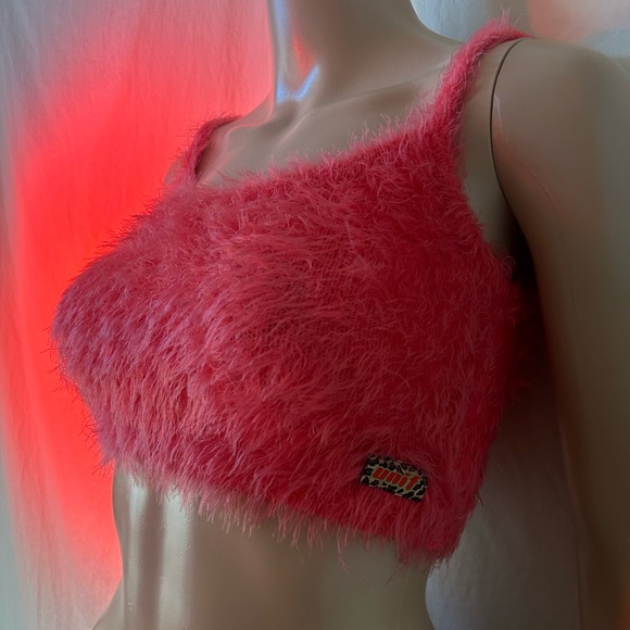 UNIF Fuzzy Pink Top - Picture 3 of 5